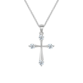 Elegante Silberne Kreuzkette
