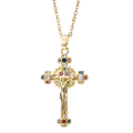 Bunte Jesus Kreuzkette
