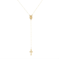 Elegante Goldene Rosenkranz Kette