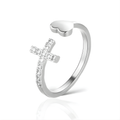 Herzchen Kreuz Ring